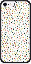 iPhone 8 Hardcase hoesje Happy Dots - Designed by Cazy
