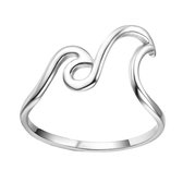 Jewelryz Dubbele Golf Ring | Gerhodineerd 925 sterling zilver | Maat 18