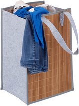 Relaxdays Opvouwbare Wasmand met Hengsel - Wasmand - Wastas - Draagbaar - 70L