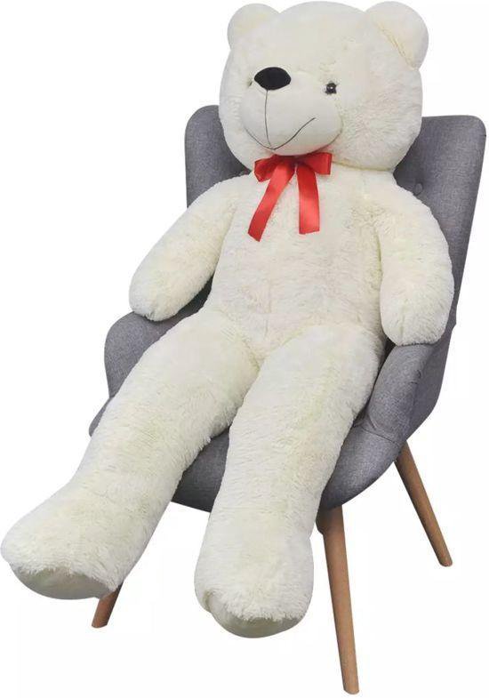 Graden Celsius Nauwkeurig gemeenschap Grote Knuffel Teddy beer Wit Pluche 150cm (INCL kleine beer)- Teddy bear  Speelgoed -... | bol.com