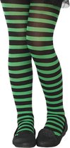 Zwart/groene verkleed panty voor kinderen