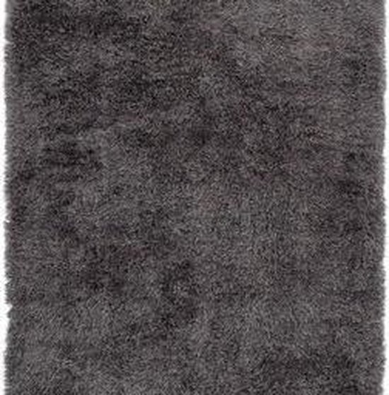 worst stilte donker Ikado Hoogpolig tapijt in polyester mix donkergrijs 155 x 225 cm | bol.com