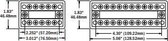 Dubbele gemeenschappelijke rails (5 verbindingen, 76.5x46.48mm) (BS2701)