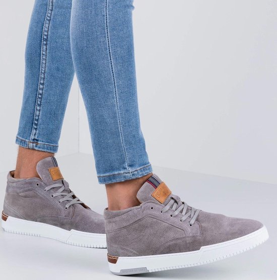 Hoge sneakers in de kleur grijs voor heren | KLEDING.nl