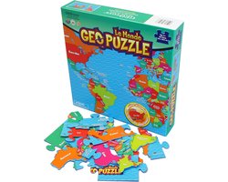 GEOToys GeoPuzzel Wereld - 68 puzzelstukjes - Frans