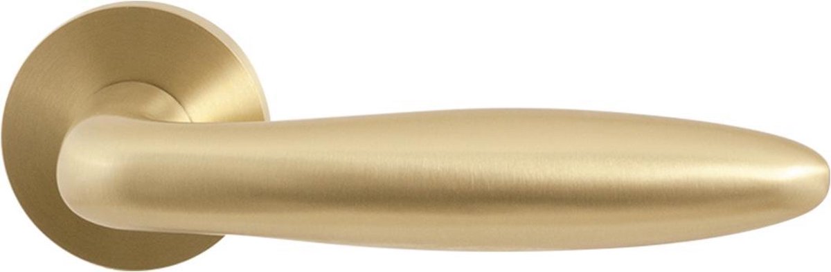 Deurkruk op rozet Sigaar model GPF135VRP4 rozet 53x6,5mm PVD mat messing