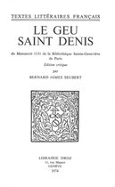 Textes littéraires français - Le Geu Saint Denis