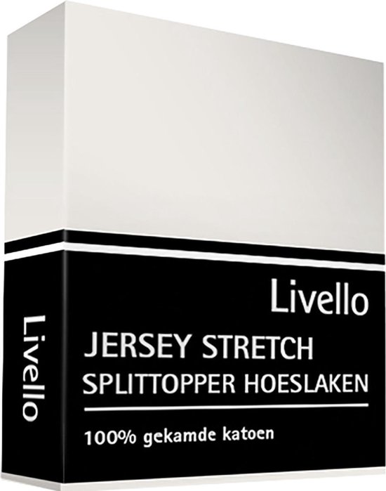 Livello Hoeslaken Jersey splittopper Offwhite 140x200/210