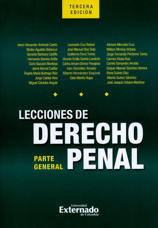 Lecciones de derecho penal: parte general. Tercera edición - cover
