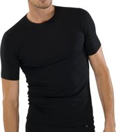 Schiesser - Ronde Hals T-shirt Zwart - M