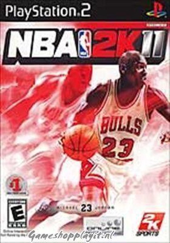 NBA 2K11 speldoos met Michael Jordan in Chicago Bulls tenue.