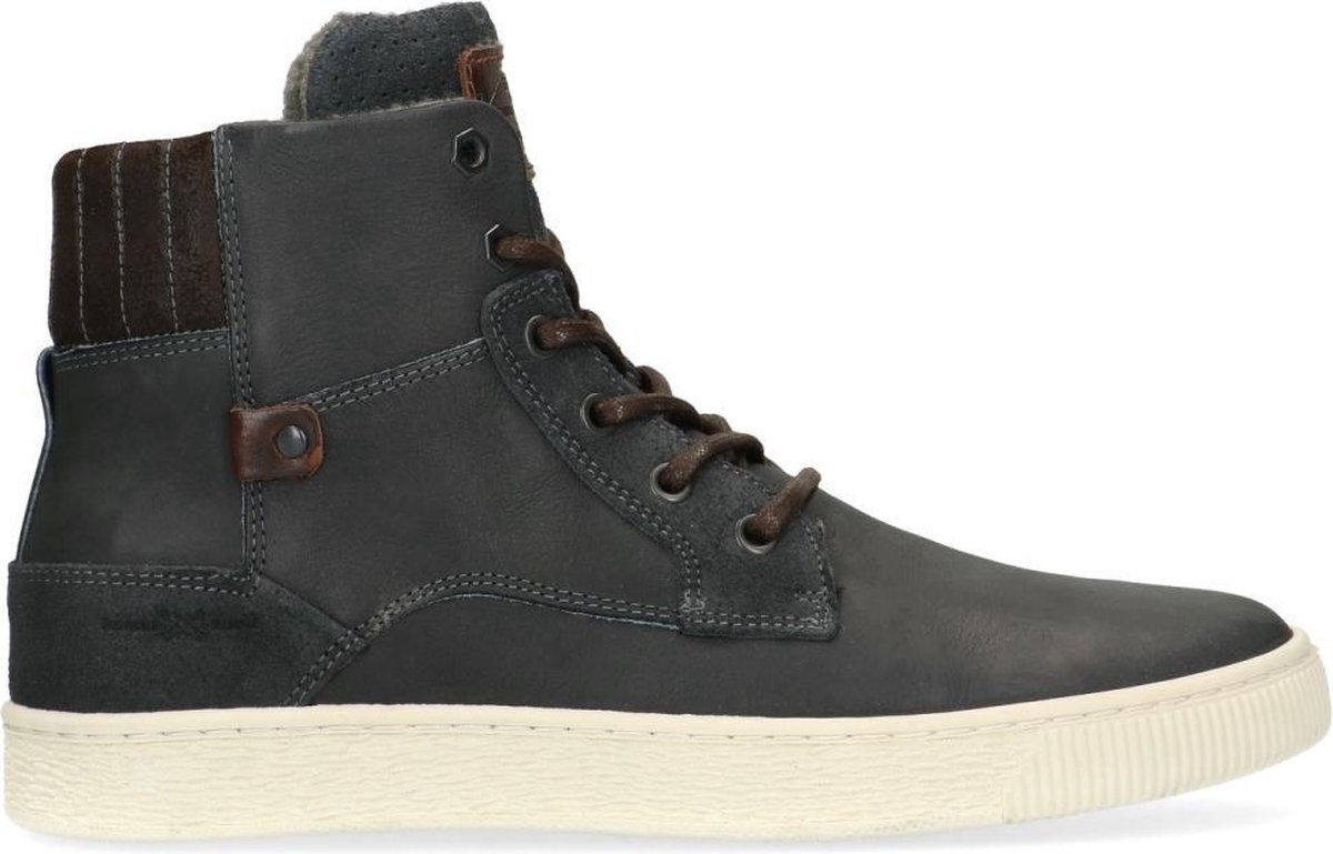 Zwarte leren veterboots