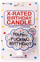 Verjaardagskaarsje Happy fucking birthday