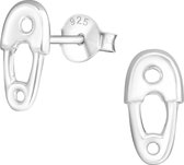 Joy|S - Zilveren veiligheidsspeld oorbellen 10 mm sterling zilver 925