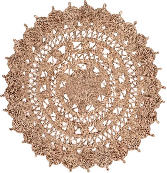 Vloerkleed Jute Pixie Rond (120cm) KidsDepot