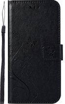Shop4 - Samsung Galaxy A30s Hoesje - Wallet Case Vlinder Patroon Zwart