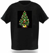 LED Equalizer T-SHIRT Kerstboom - S