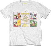 The Beatles Heren Tshirt -XL- Yellow Submarine Sgt Pepper Band Wit