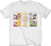 The Beatles - Yellow Submarine Sgt Pepper Band Heren T-shirt - XL - Wit