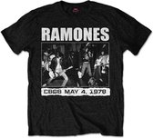 Tshirt Homme Ramones -L- CBGB 1978 Zwart