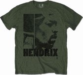 Jimi Hendrix Heren Tshirt -XL- Let Me Live Groen