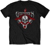 Godsmack Heren Tshirt -2XL- Chrome Pistons Zwart