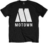 Motown Records Heren Tshirt -S- M Logo Zwart