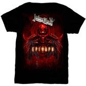 Judas Priest Heren Tshirt -M- Epitaph Red Horns Zwart