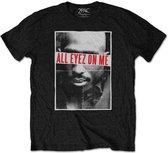 Tupac - All Eyez Heren T-shirt - S - Zwart