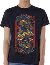 Anthrax Heren Tshirt -L- Evil King Zwart