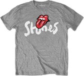 The Rolling Stones Heren Tshirt -L- No Filter Brush Strokes Grijs
