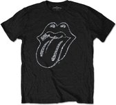 The Rolling Stones Heren Tshirt -S- Tongue Zwart