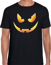Halloween Halloween Scary face verkleed t-shirt zwart voor heren - horror shirt / kleding / kostuum M
