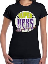 Halloween Super heks verkleed t-shirt zwart voor dames M