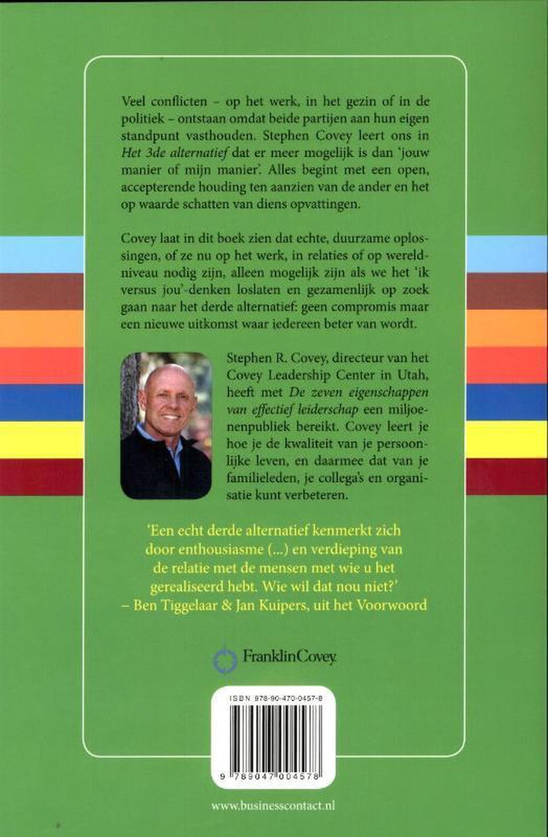 Het derde alternatief - back cover