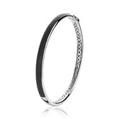 ZINZI zilveren bangle zwart 5mm breed 60mm diameter ZIA1183Z