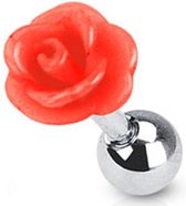Conch piercing roos rood ©LMPiercings