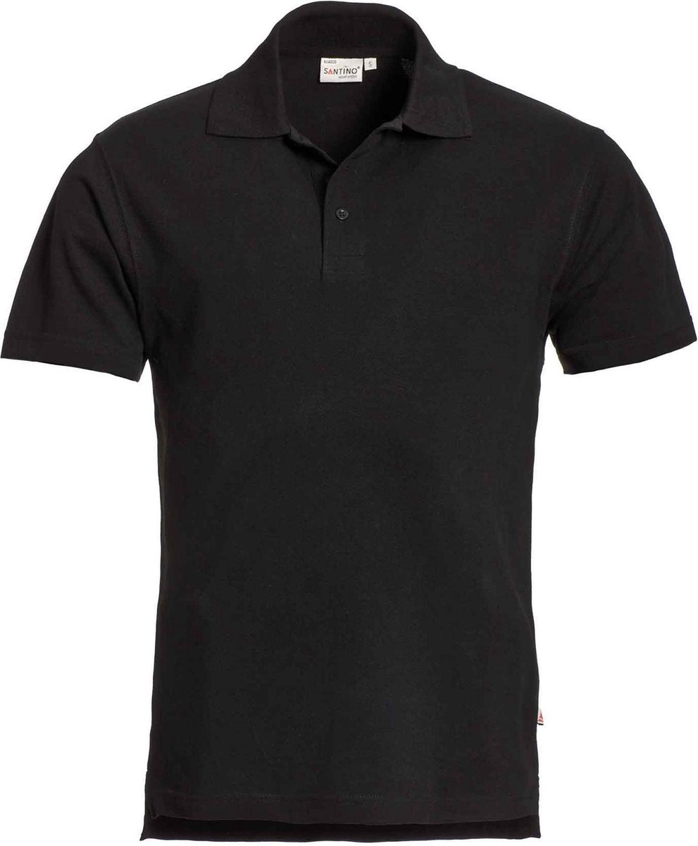 Santino Ricardo Polo-shirt korte mouwen - L - Zwart - Geen bedrukking