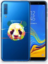 Geschikt voor Samsung A7 (2018) hoesje Design Panda Color