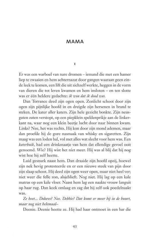Bladzijde met tekst over een agressieve vrouw en whisky.