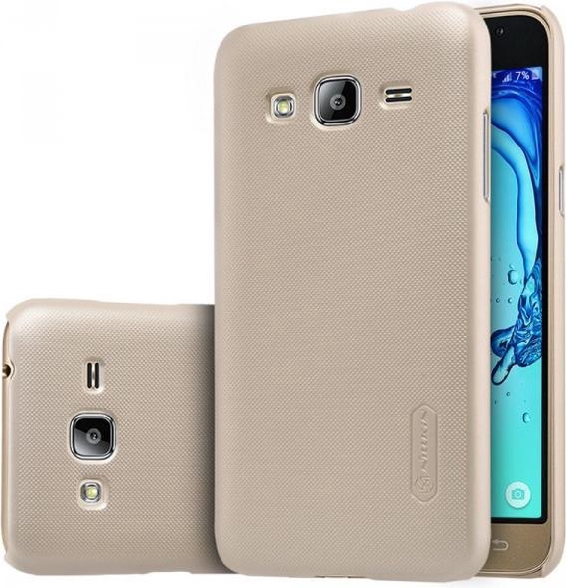 Nillkin Super Frosted Shield Case Samsung Galaxy J3 (2016) Goud