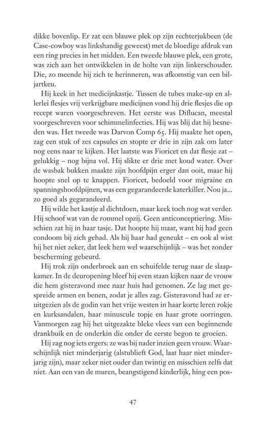 Bladzijde met tekst over medicijnen en een verkoudheid.