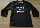 Baby shirt met opdruk ''COOL DUDE maat 80