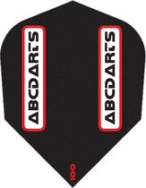 ABC Darts - Dart Flights - Classic Zwart met Rood - 8 sets (24 stuks)