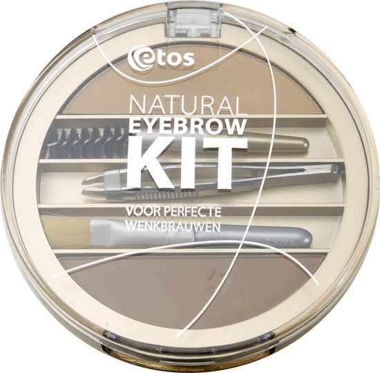 Etos Natural Eyebrow Kit 001 - Bruin - Wenkbrauwmake-up