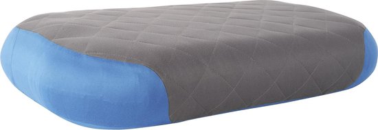Sea to Summit Aeros Pillow Premium Deluxe Kampeerkussen - Opblaasbaar Hoofdkussen - Blauw