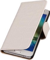 Wit Croco Samsung Galaxy A5 2015 Book/Wallet Case/Cover