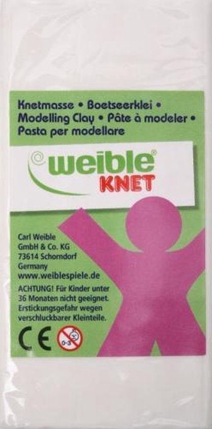 Weible Knet Fantasie Klei Blokvorm Wit - 250 Gram