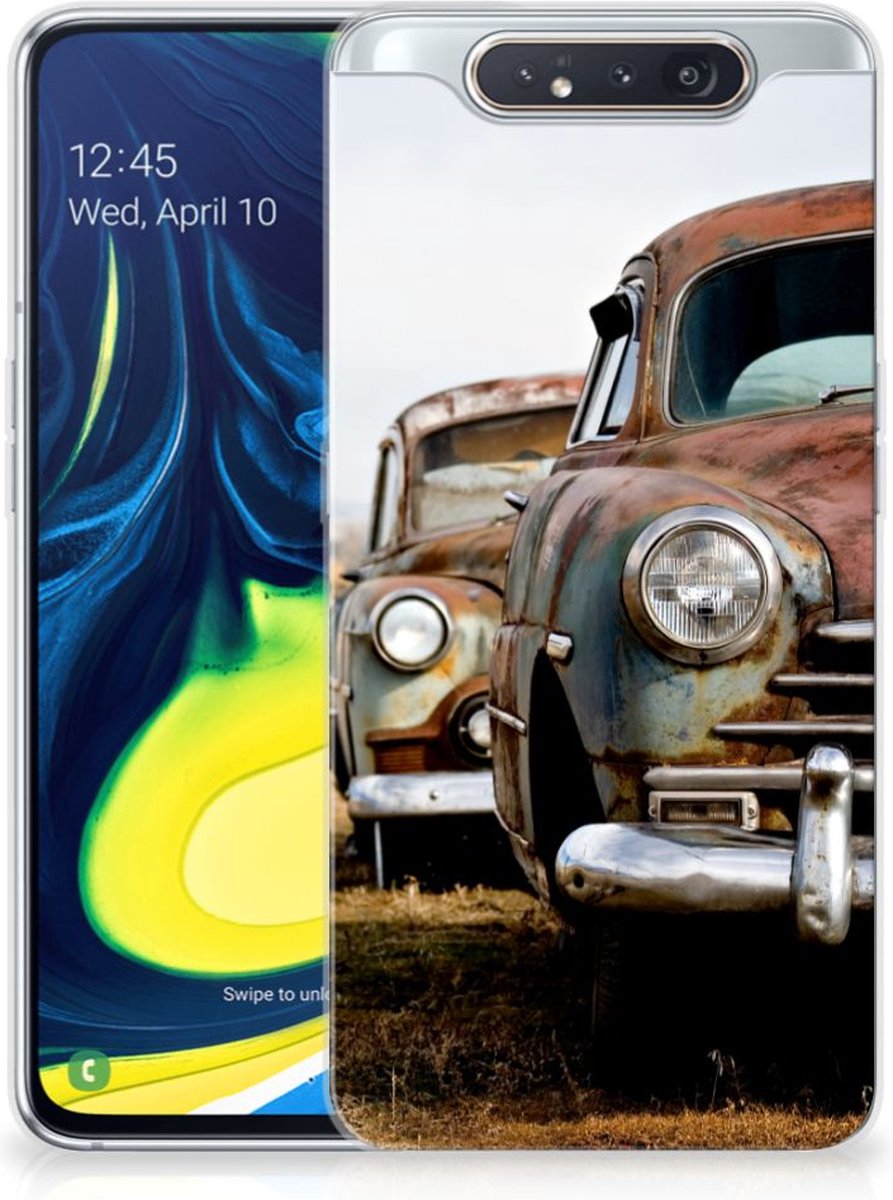 Samsung Galaxy A80 Siliconen Hoesje met foto Vintage Auto