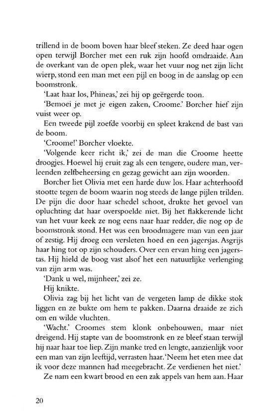 Pagina 20 van een boek met een tekst over Olivia.